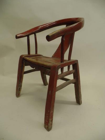 Pair Italian Early Modern Brutalist Lacquered Wood Armchairs Lounge Chairs