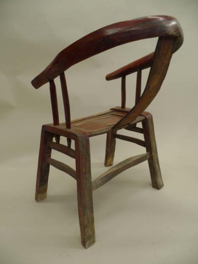 Pair Italian Early Modern Brutalist Lacquered Wood Armchairs Lounge Chairs