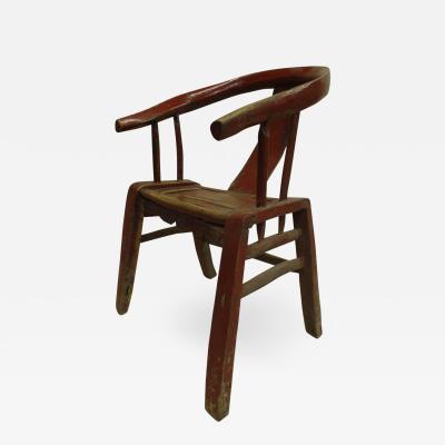 Pair Italian Early Modern Brutalist Lacquered Wood Armchairs Lounge Chairs