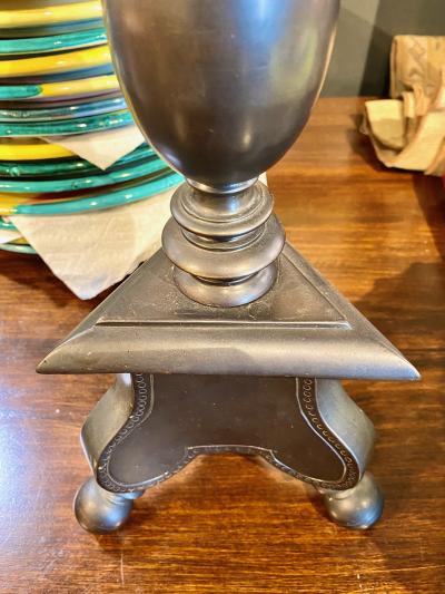 Pair Italian Late 17th Century Bronze Pricket Candlesticks