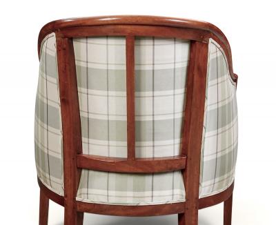 Pair Italian Neoclassical Tub or Barrel Back Bergeres c 1800