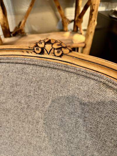 Pair Italian Neoclassical Tub or Barrel Back Bergeres c 1800