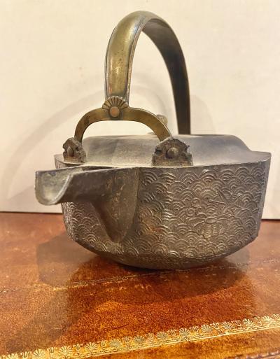 Pair Japanese Late Edo Early Meiji Choshis or Sake Ewers