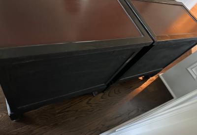 Pair Korean Lacquered Head side Chests Morijangs Joseon Dynasty