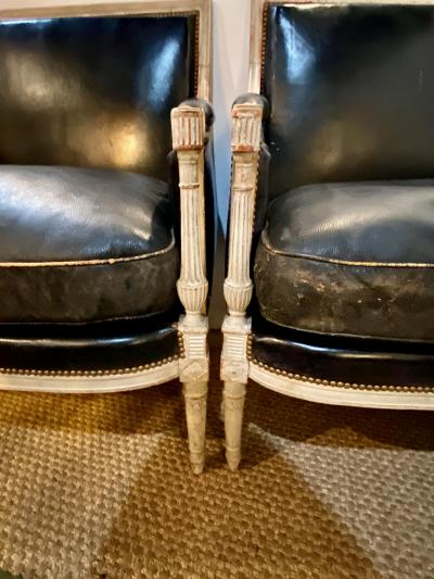 Pair Late 18th Early 19th Century Bergeres