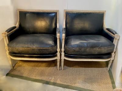 Pair Late 18th Early 19th Century Bergeres