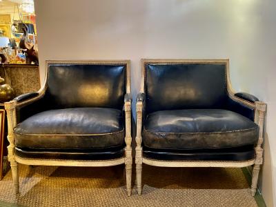 Pair Late 18th Early 19th Century Bergeres