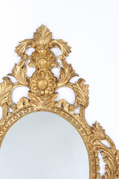 Pair Late 20th Century Giltwood Framed Hanging Wall Mirror