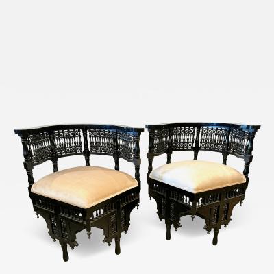 Pair Levantine or Syrian Corner Chairs