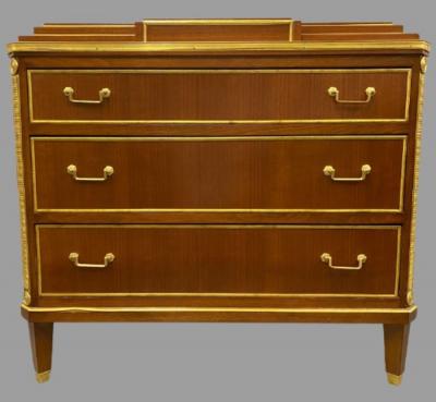 Pair Mahogany Up Russian Neoclassical Style Commodes Nightstands