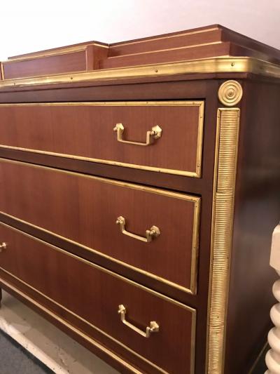 Pair Mahogany Up Russian Neoclassical Style Commodes Nightstands