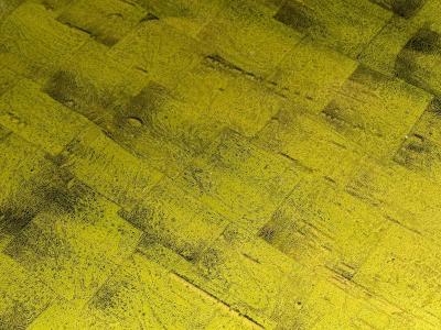 Pair Maison Jansen Painted and Eglomise Emerald Green Glass Top Console Tables