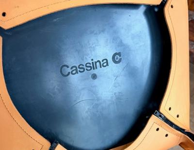 Pair Mario Bellini CAB 413 Chairs for Cassina Italy c 1970