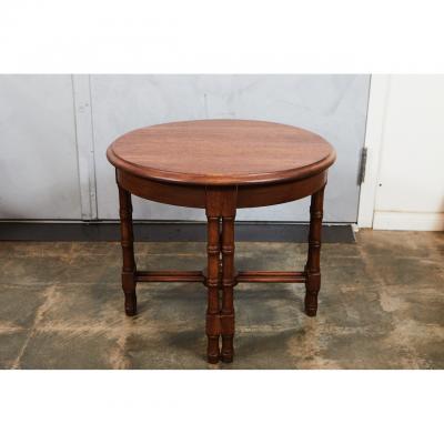Pair Mid Century Faux Bamboo Side Tables