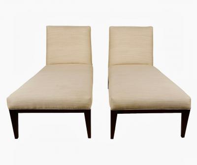 Pair Mid Century Harvey Probber Style Chaise Longues