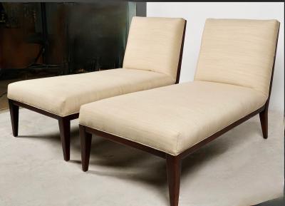 Pair Mid Century Harvey Probber Style Chaise Longues