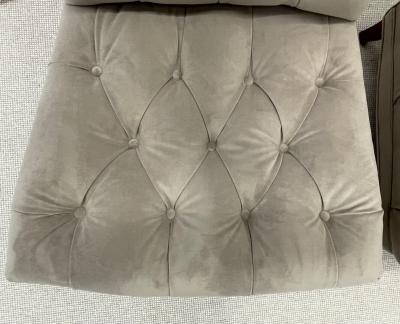 Pair Mid Century Modern Slipper Lounge Chairs American Designer Tufted Suede