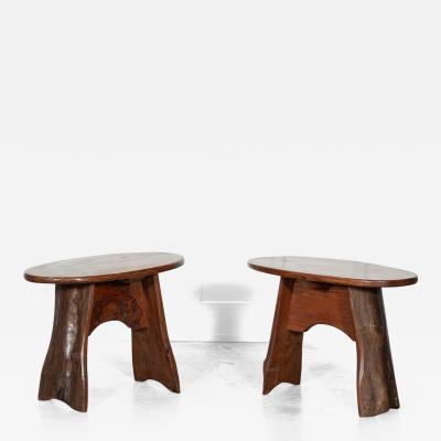 Pair MidC Oak Side Coffee Tables