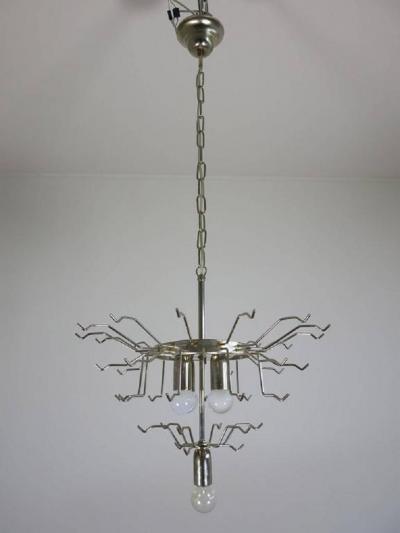 Pair Murano Petals Glass Chandelier 1970s