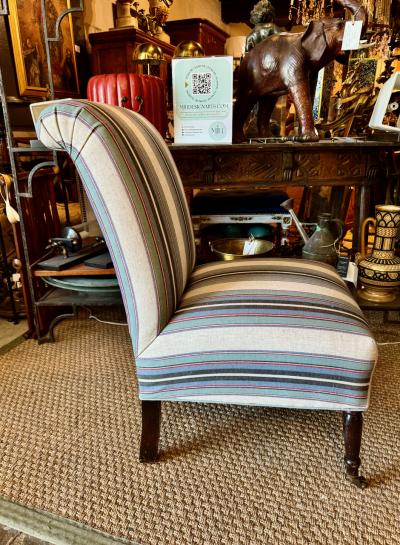 Pair Napoleon III Slipper Chairs