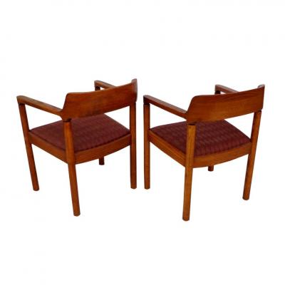 Pair Nico Zographos Ireland Arm Chairs