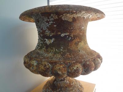 Pair Of 19th Century French Iron Garden Urns