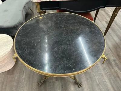 Pair Of 19th Century French Louis XVI Style Bronze And Marble Tables