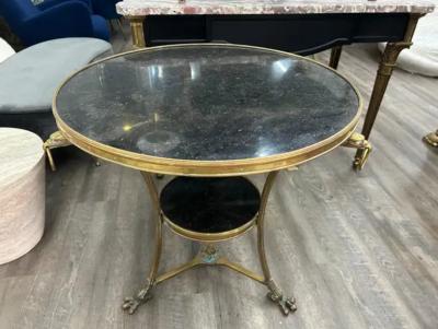 Pair Of 19th Century French Louis XVI Style Bronze And Marble Tables