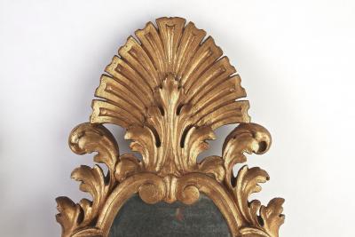 Pair Of 19th Century Italian Gilt Wall Mirrors Handcarved IT ca 1850