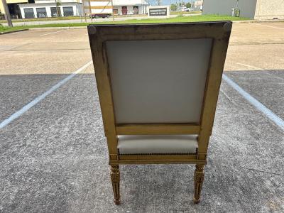 Pair Of 19th Century Italian Louis XVI Style Giltwood Chairs