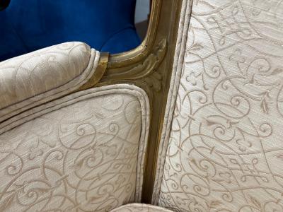 Pair Of 19th Century Louis XV Giltwood Bergeres