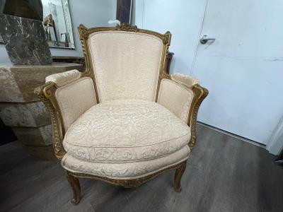 Pair Of 19th Century Louis XV Giltwood Bergeres