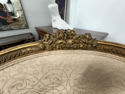 Pair Of 19th Century Louis XV Giltwood Bergeres