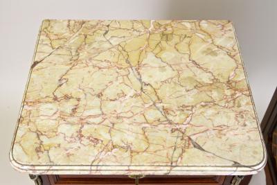 Pair Of 19th Century Transitional Pillar Commodes Side Tables France ca 1870