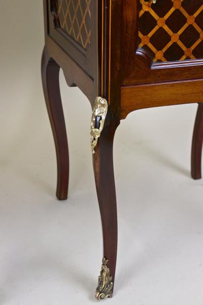 Pair Of 19th Century Transitional Pillar Commodes Side Tables France ca 1870