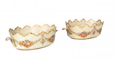 Pair Of Antique French Tole Verrieres