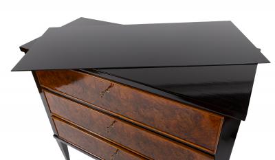 Pair Of Art Deco Style Ebonized Chests Contemporary