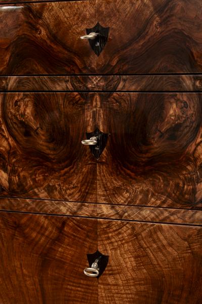 Pair Of Biedermeier Style Dark Walnut Chests
