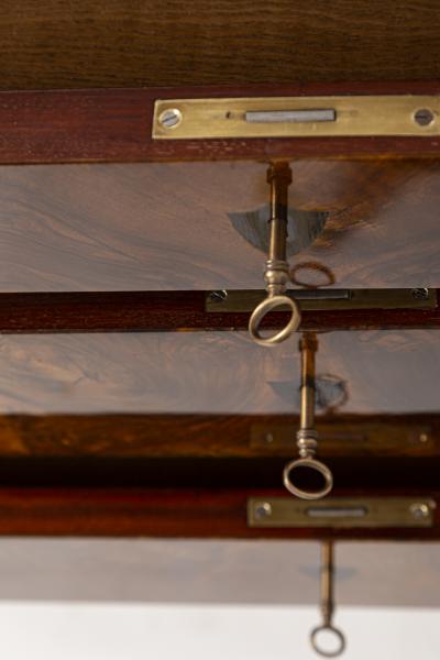 Pair Of Biedermeier Style Dark Walnut Chests