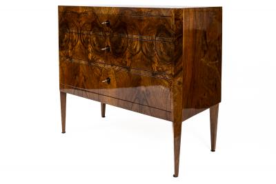 Pair Of Biedermeier Style Dark Walnut Chests