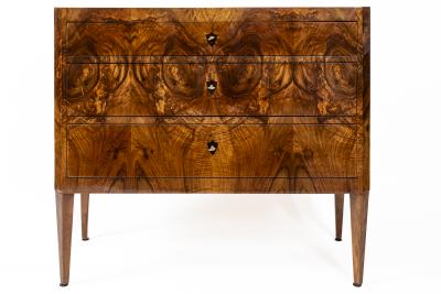 Pair Of Biedermeier Style Dark Walnut Chests