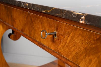 Pair Of Biedermeier Walnut Console Tables