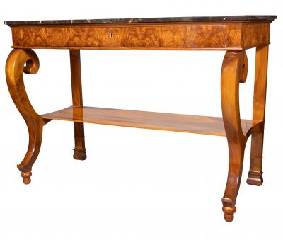 Pair Of Biedermeier Walnut Console Tables