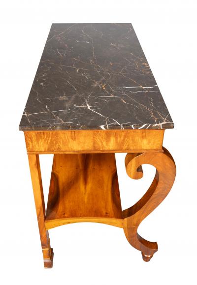 Pair Of Biedermeier Walnut Console Tables