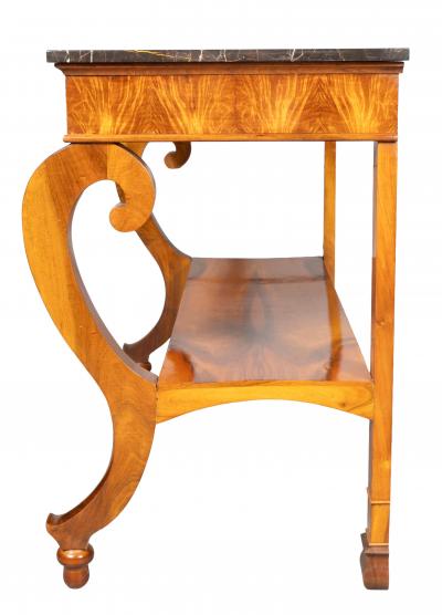 Pair Of Biedermeier Walnut Console Tables