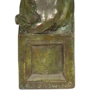Pair Of Bronze Dogs By F B Godwin