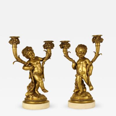 Pair Of Candelabra With Figures Of Cupids France