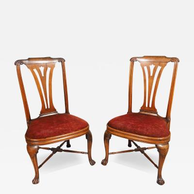 Pair Of Chinese Export Padouk Side Chairs