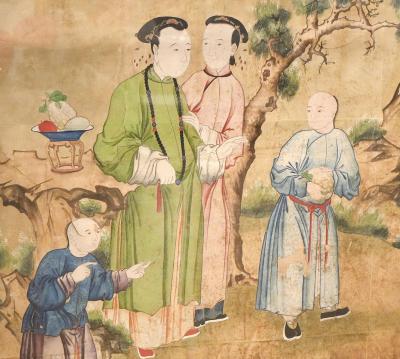 Pair Of Chinese Export Wallpaper Panels