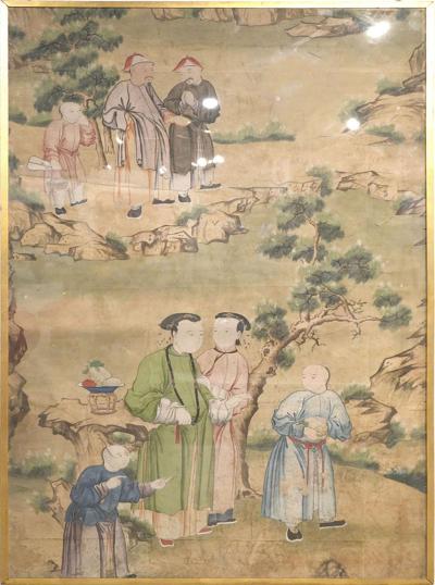 Pair Of Chinese Export Wallpaper Panels